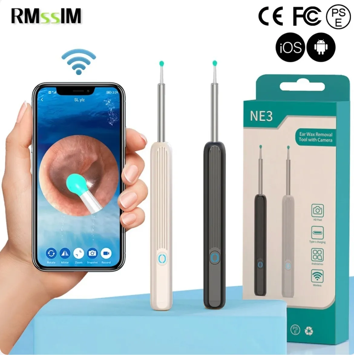 Nettoyeur d'oreille avec caméra HD (NE3)